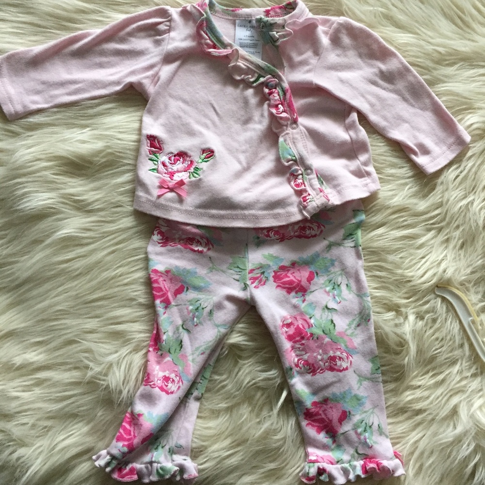 Laura Ashley Baby 2 Piece Floral Pant Set